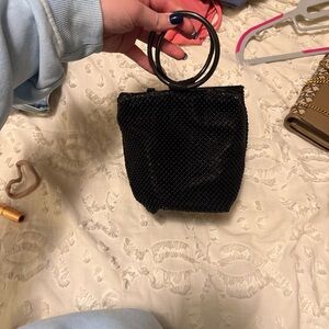 Elegant Black Beaded Handbag
